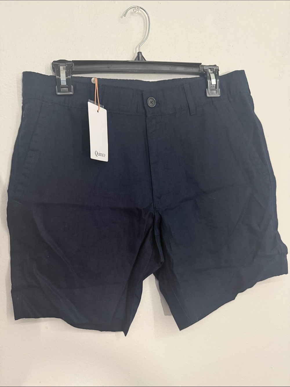 Quince Men's Navy Flat-Front Casual Shorts